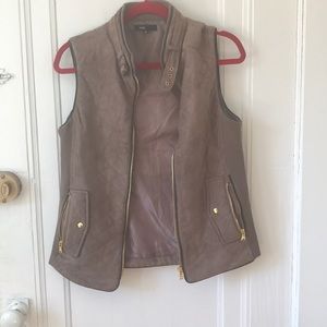 Fate medium brown crushed velvet vest.